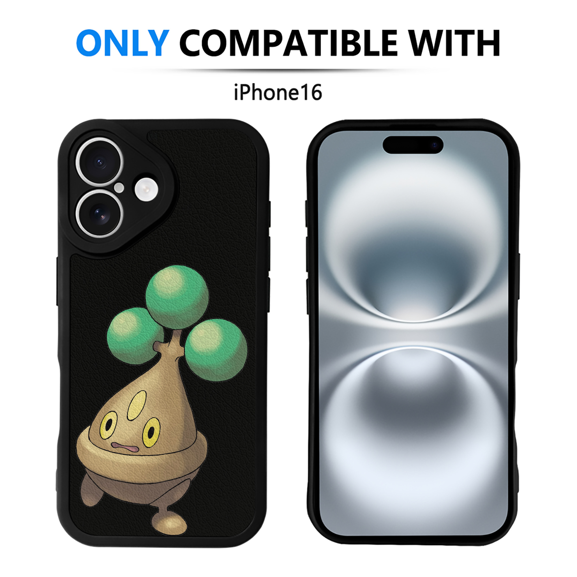 （画像用） ポケットモンスター Pokémon 【iPhone 16シリーズ対応】シリコンスマホケース（レザー調） 材質：シリコン